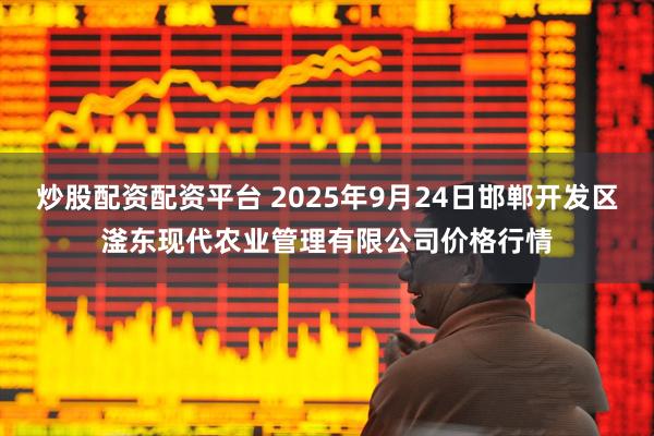炒股配资配资平台 2025年9月24日邯郸开发区滏东现代农业管理有限公司价格行情